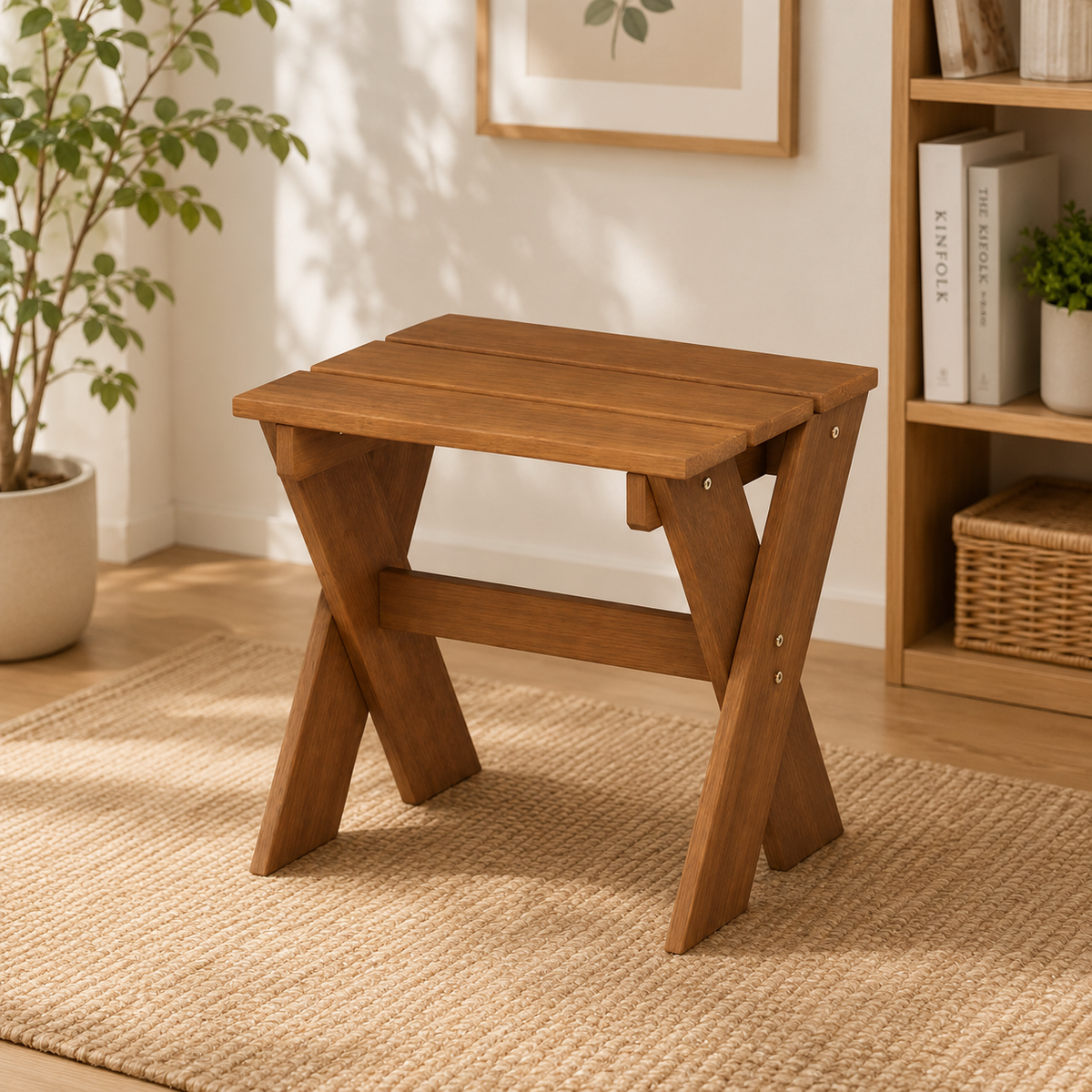 Wooden Plant Display Stand